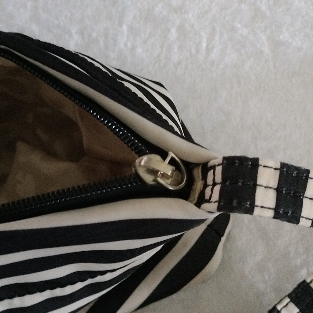 Kate Spade Black and White Striped Cross Body Bag - Picture 13 of 13
